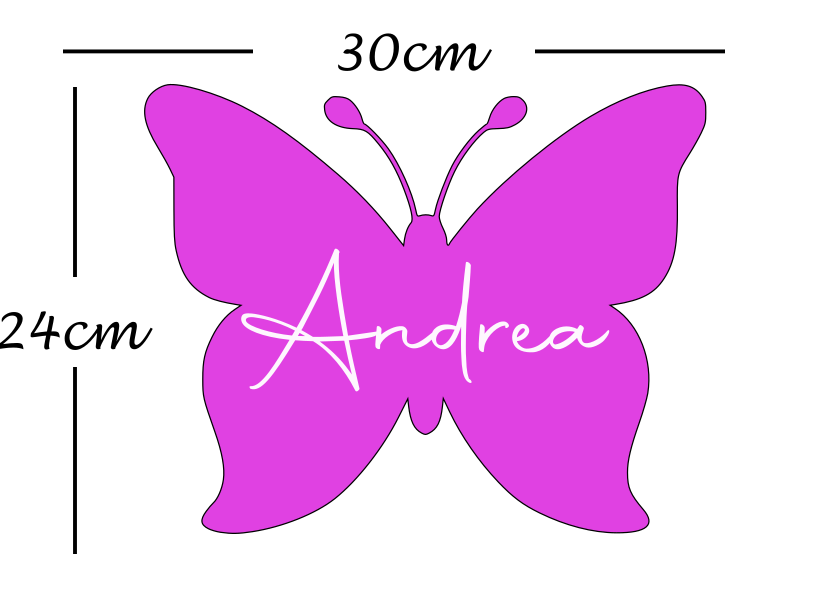 Personalised Butterfly Sign - Door / Wall