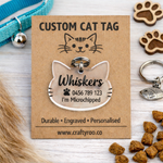 Load image into Gallery viewer, Custom Engraved Cat ID Tag

