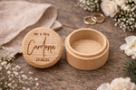 Load image into Gallery viewer, Mr + Mrs | Surname | Date Wooden Ring Box
