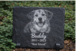 Load image into Gallery viewer, Personalised Pet Memorial Slate Plaque (Custom Photo Engraved)
