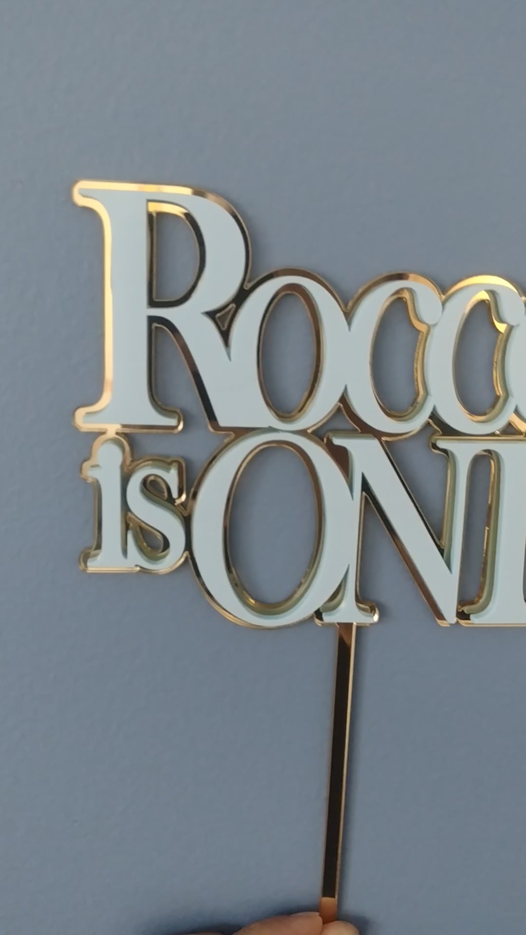 Name + is + Age Cake Topper Double layer