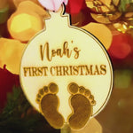 Load and play video in Gallery viewer, Baby's First Christmas Bauble Ornament (Multiple Colours Available)
