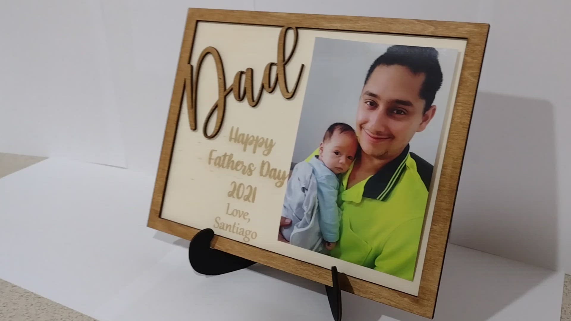 Personalised Fathers Day Photo Frame with Stand