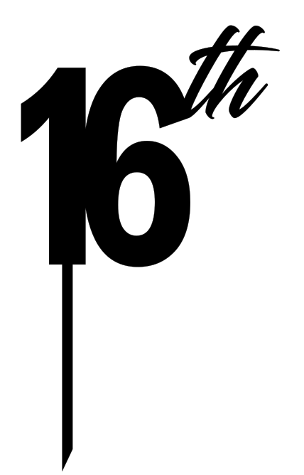 Age (16th, 17th, 18th,...) Cake Topper