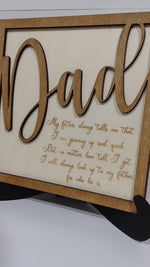 Load and play video in Gallery viewer, Fathers Day Frame with Stand (Can be personalised)
