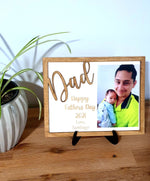Load image into Gallery viewer, Personalised Fathers Day Photo Frame with Stand
