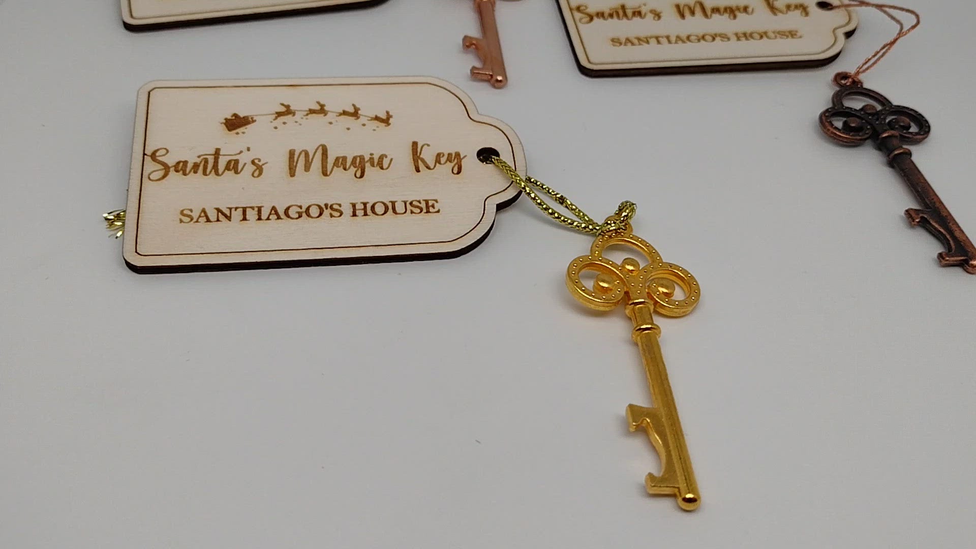 Santa's Magic Key with wooden tag