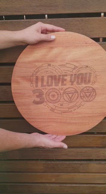 I Love You 3000 Cheeseboard Chopping Boards - Avengers - Tony Stark Line