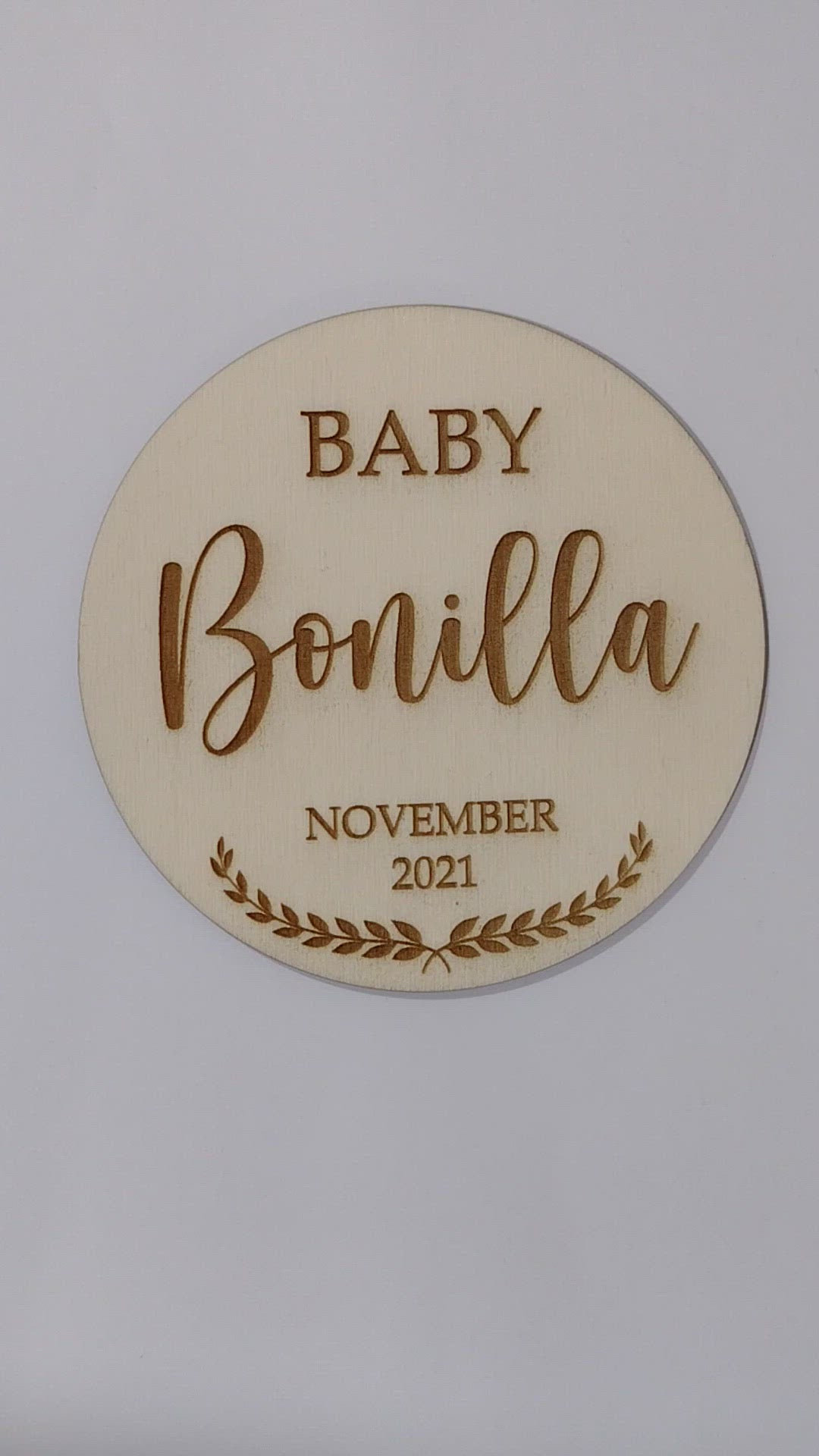 New Born Announcement + Surname + Date