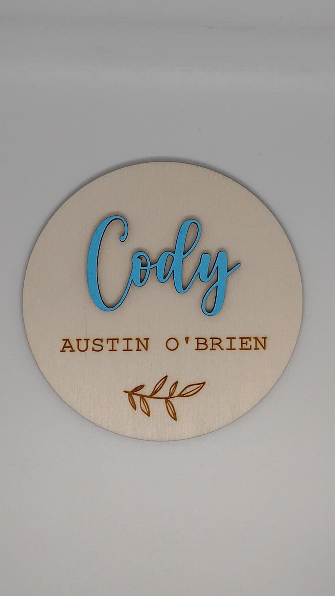 3D Name + Second Name + Surname + Wreath