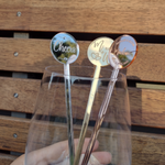 Load image into Gallery viewer, Cocktail Stirrers Personalised Customised Rose Gold Gold Silver Mirror for Weddings, Engagements, Special Ocassion Party Celebrations
