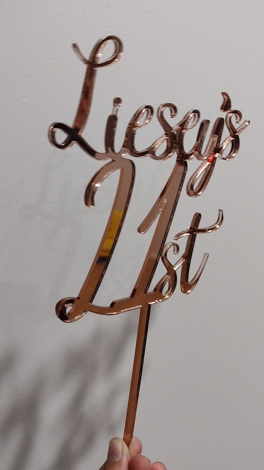 Name's Age Cake Topper Birthday