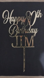 Load and play video in Gallery viewer, Happy Birthday + Age + CL Name Cake Topper
