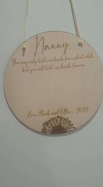 Personalised Nanna / Nanny Hand + Foot Print Plaque