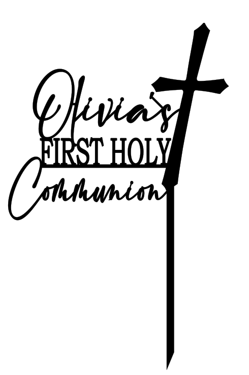 Name + First Holy Communion - BFont Cake Topper
