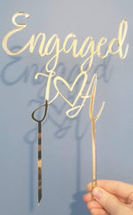 Load image into Gallery viewer, Engaged (Your initials in between a HEART) - Craftyroo
