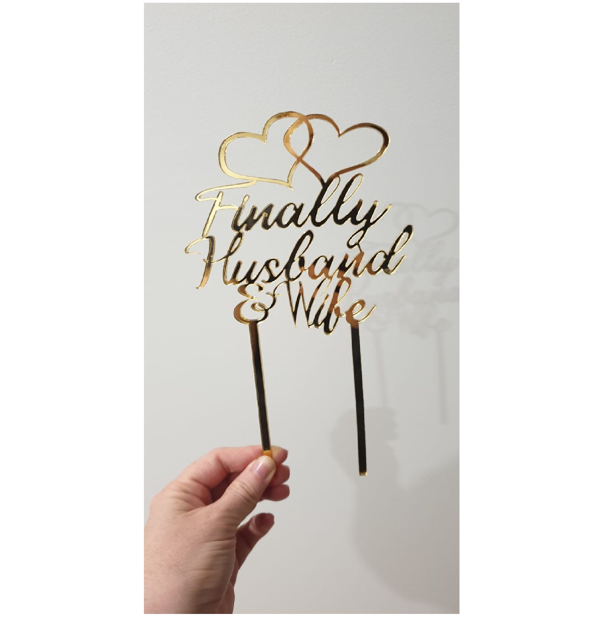 Finally Husband and/& Wife Cake Topper