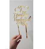 Load image into Gallery viewer, Finally Husband and/&amp; Wife Cake Topper
