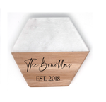 Load image into Gallery viewer, Personalised Marble and Wood Coasters - Gift

