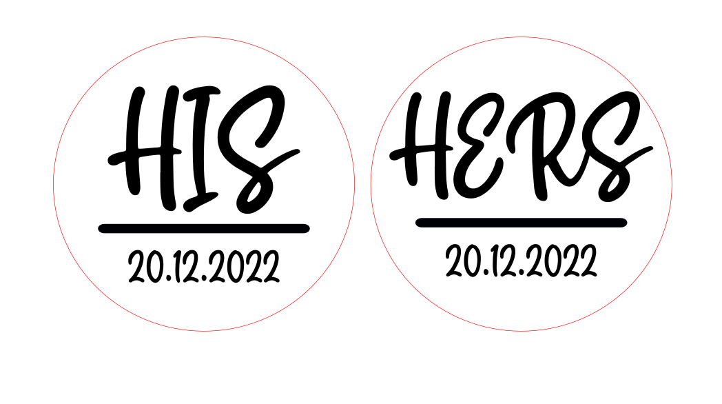 His or Hers + Date Wooden Ring Box