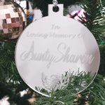 Load image into Gallery viewer, In Loving Memory of + Name + Angel Christmas Ornament
