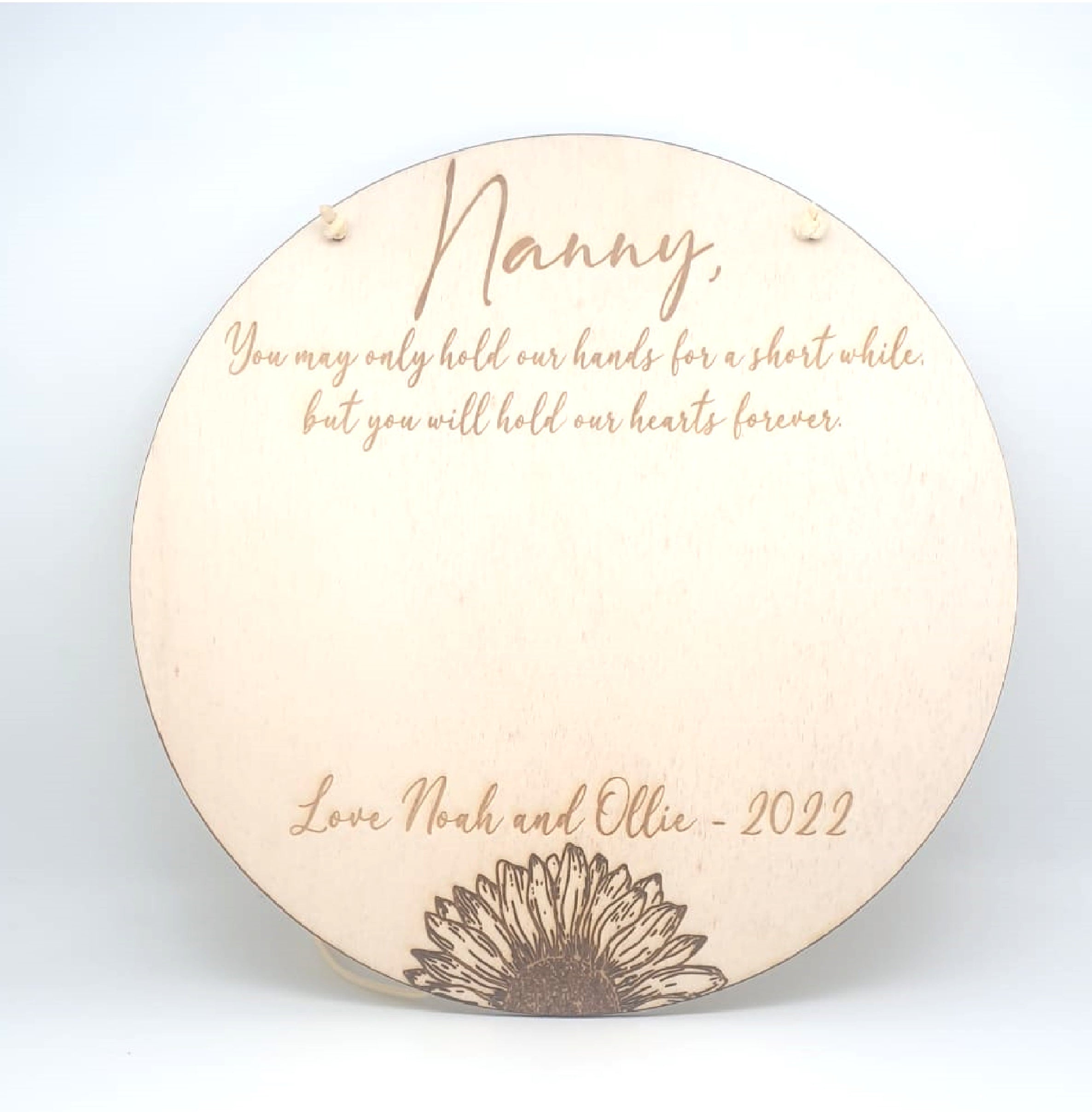 Personalised Nanna / Nanny Hand + Foot Print Plaque