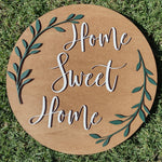 Load image into Gallery viewer, Home Sweet Home Wooden Sign Door Hanger
