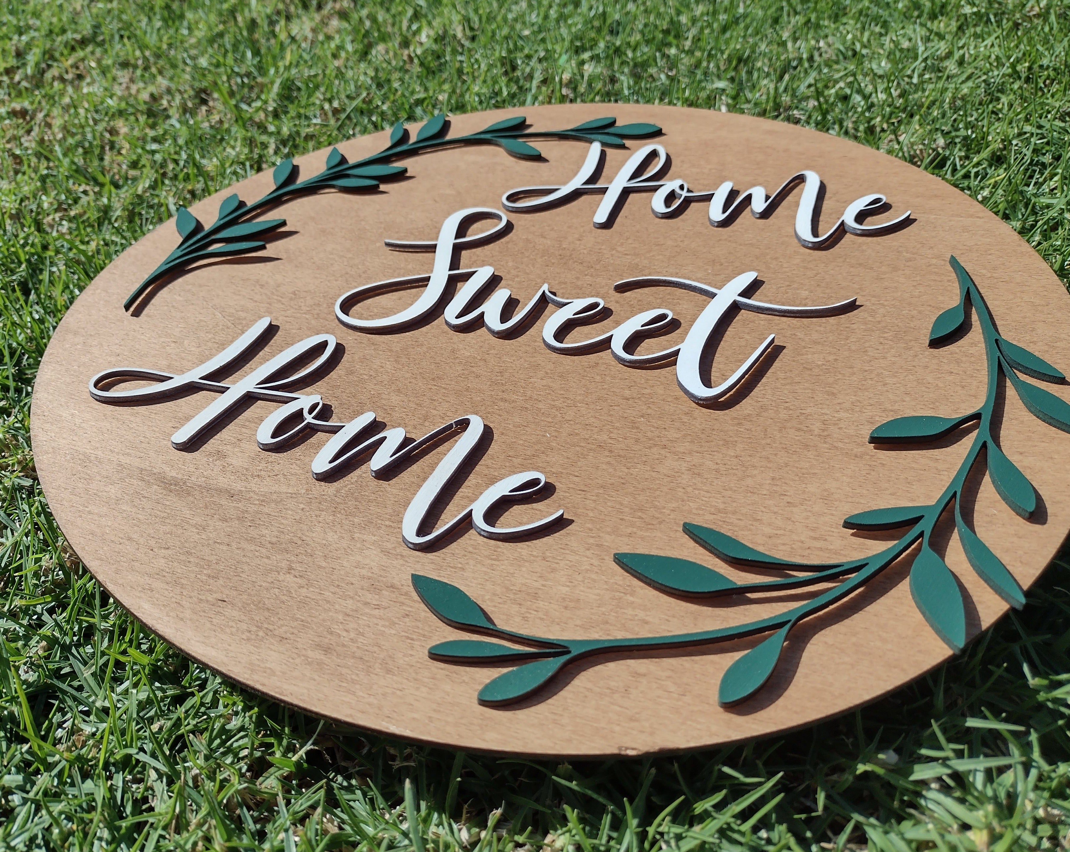 Home Sweet Home Wooden Sign Door Hanger