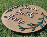 Load image into Gallery viewer, Home Sweet Home Wooden Sign Door Hanger
