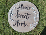 Load image into Gallery viewer, Home Sweet Home Wooden Sign Door Hanger
