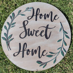 Load image into Gallery viewer, Home Sweet Home Wooden Sign Door Hanger

