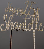 Load image into Gallery viewer, Happy 21st 22nd 23rd 24th 25th 26th 30th 40th Name Birthday Cake Topper
