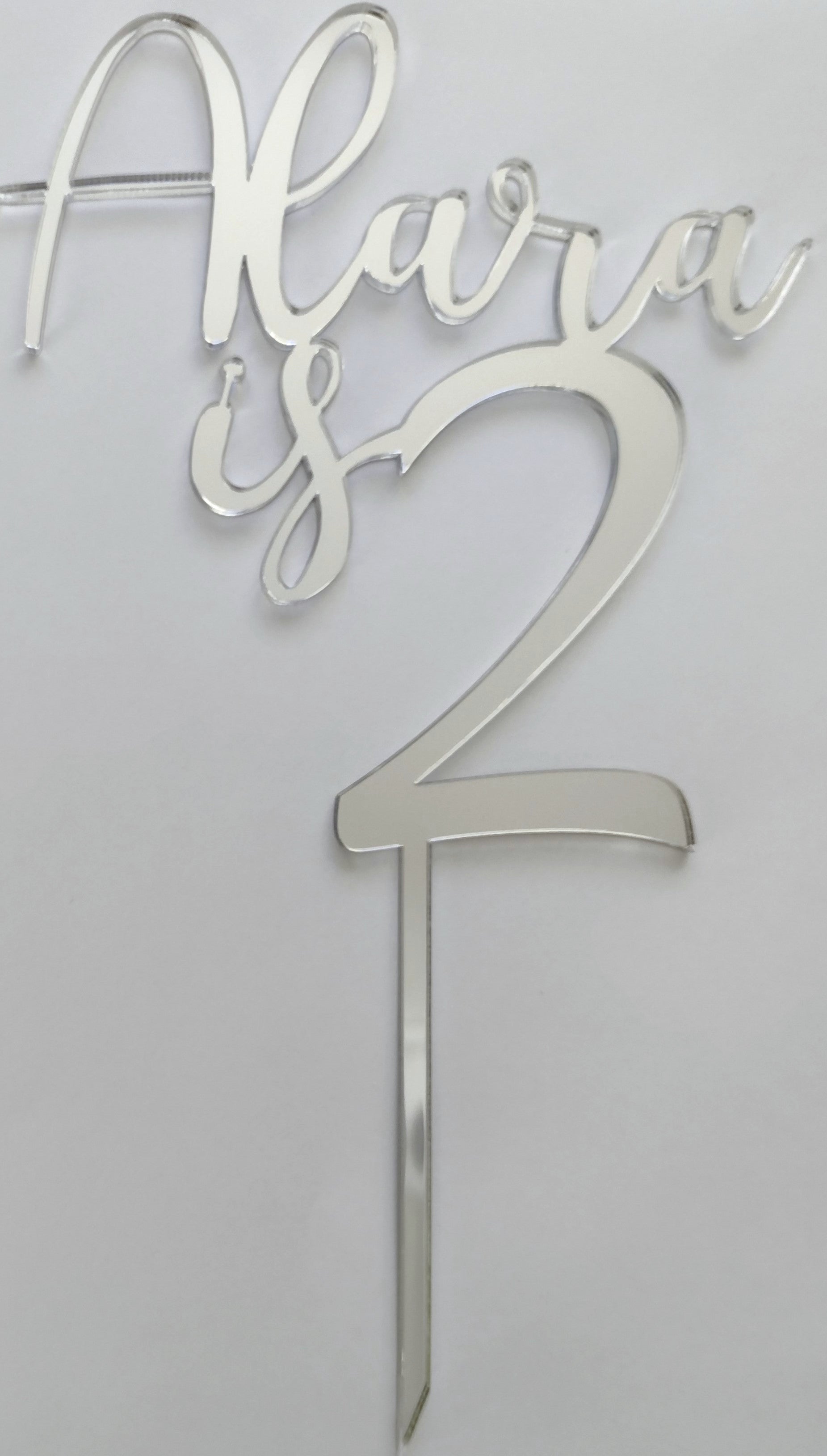 Name is 3 (1, 2, 3, 4, 5... any Age) Cake Topper
