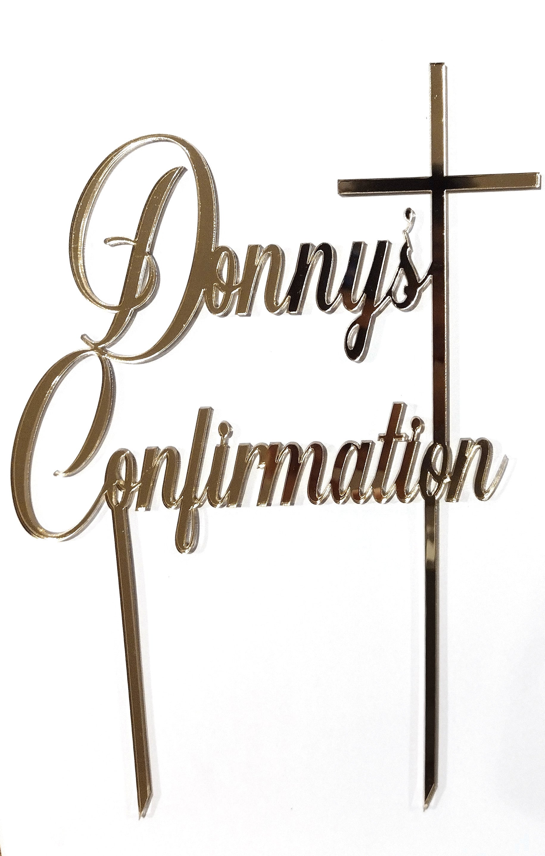 Name First Holy Communion / Baptism / Confirmation Cake Topper