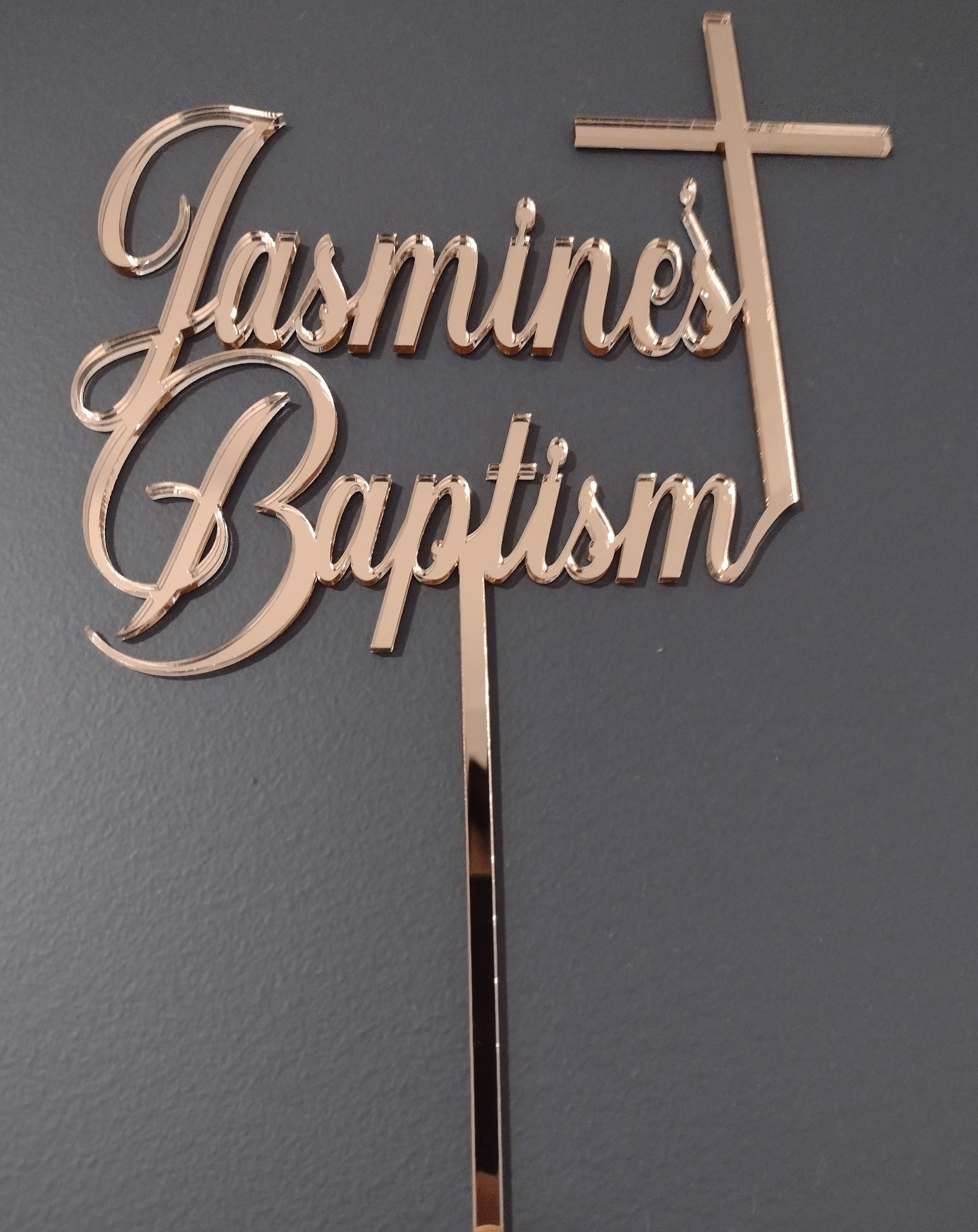 Name First Holy Communion / Baptism / Confirmation Cake Topper