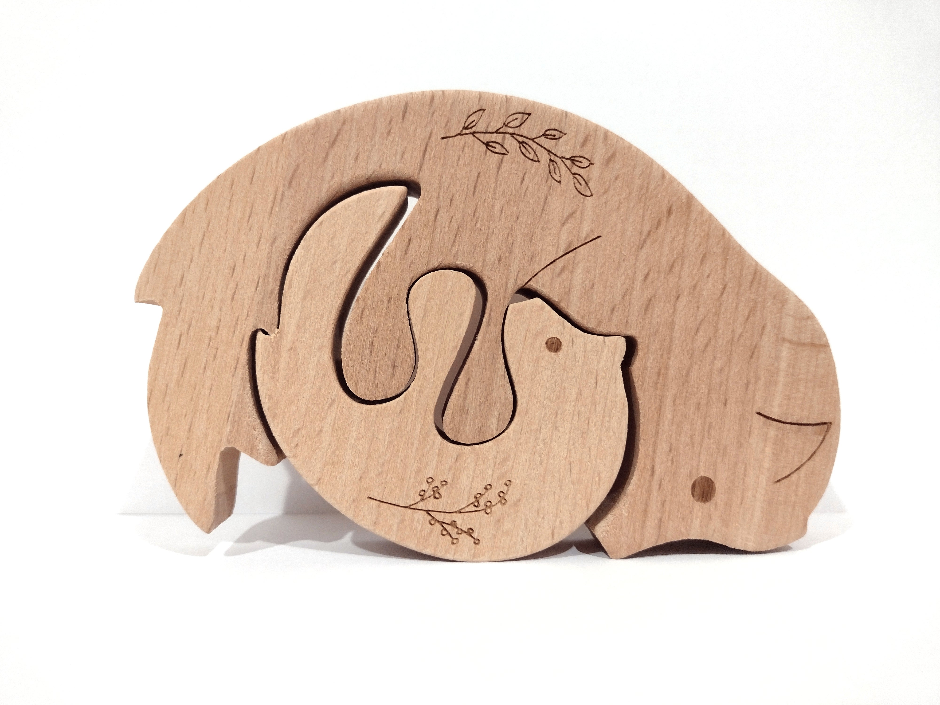 Personalised Animal Family Puzzle (Foxes)