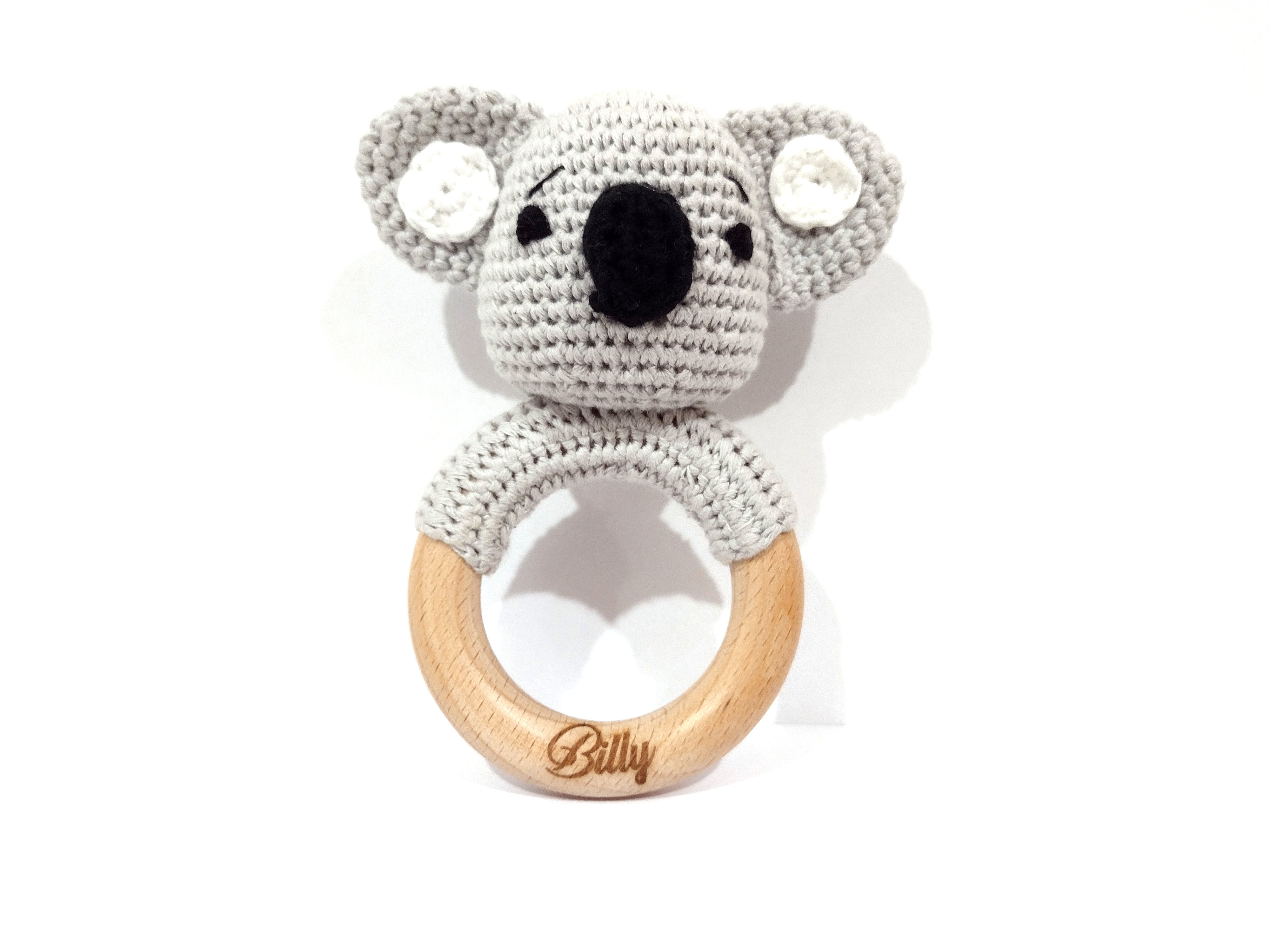 Handmade Koala Teether (Name or Name + DOB) Personalised