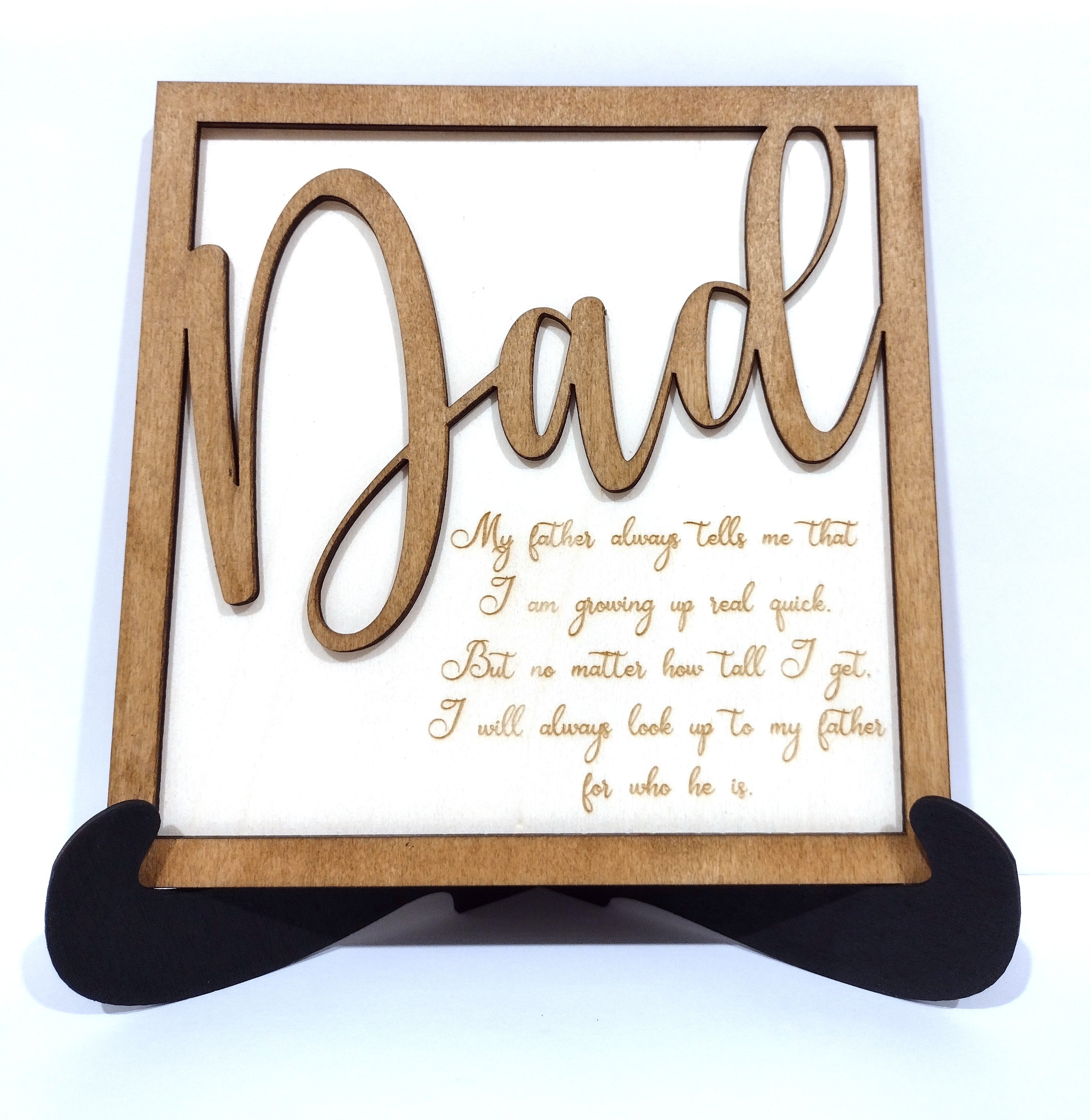 Fathers Day Frame with Stand (Can be personalised)