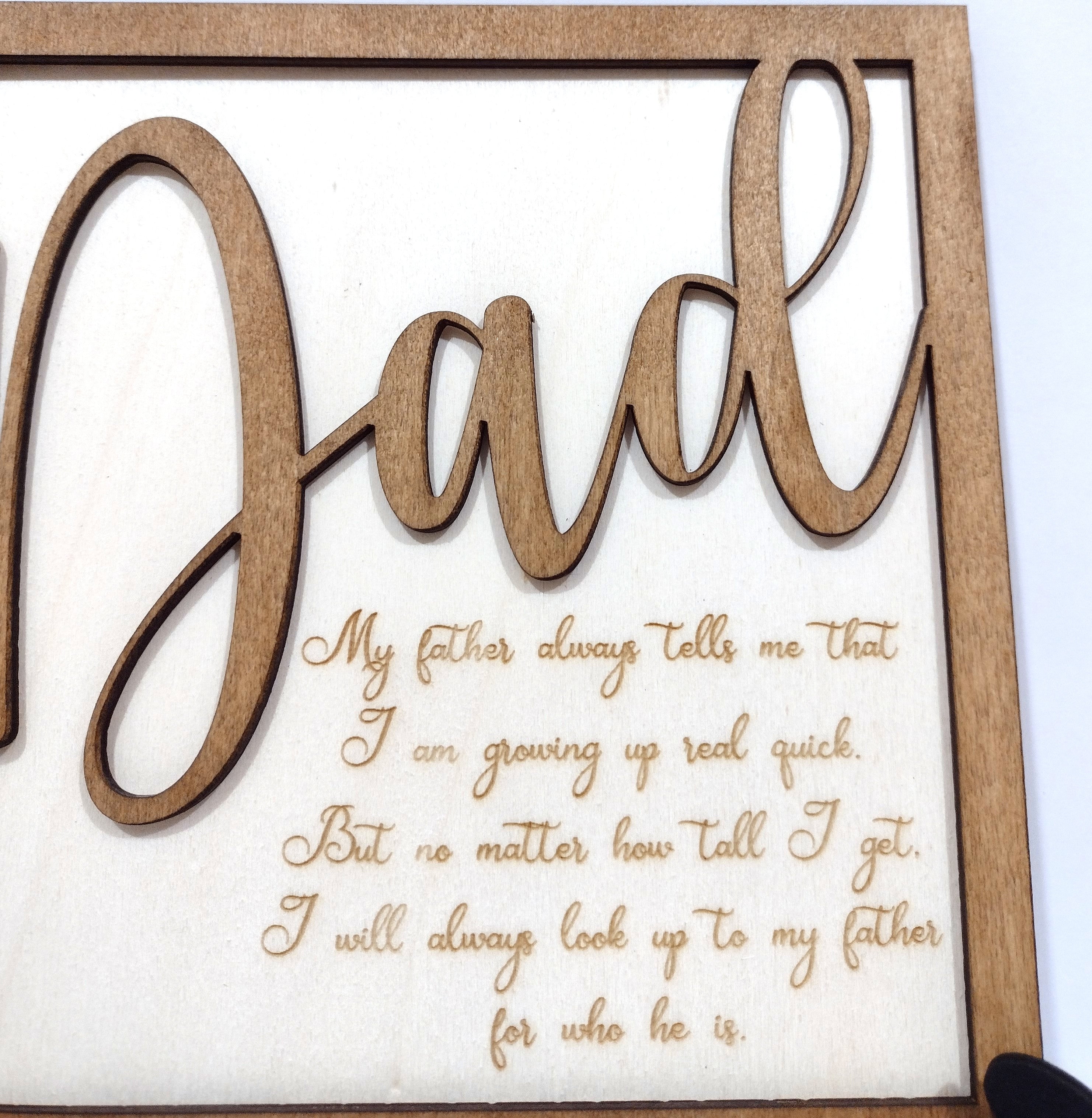 Fathers Day Frame with Stand (Can be personalised)