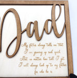 Load image into Gallery viewer, Fathers Day Frame with Stand (Can be personalised)
