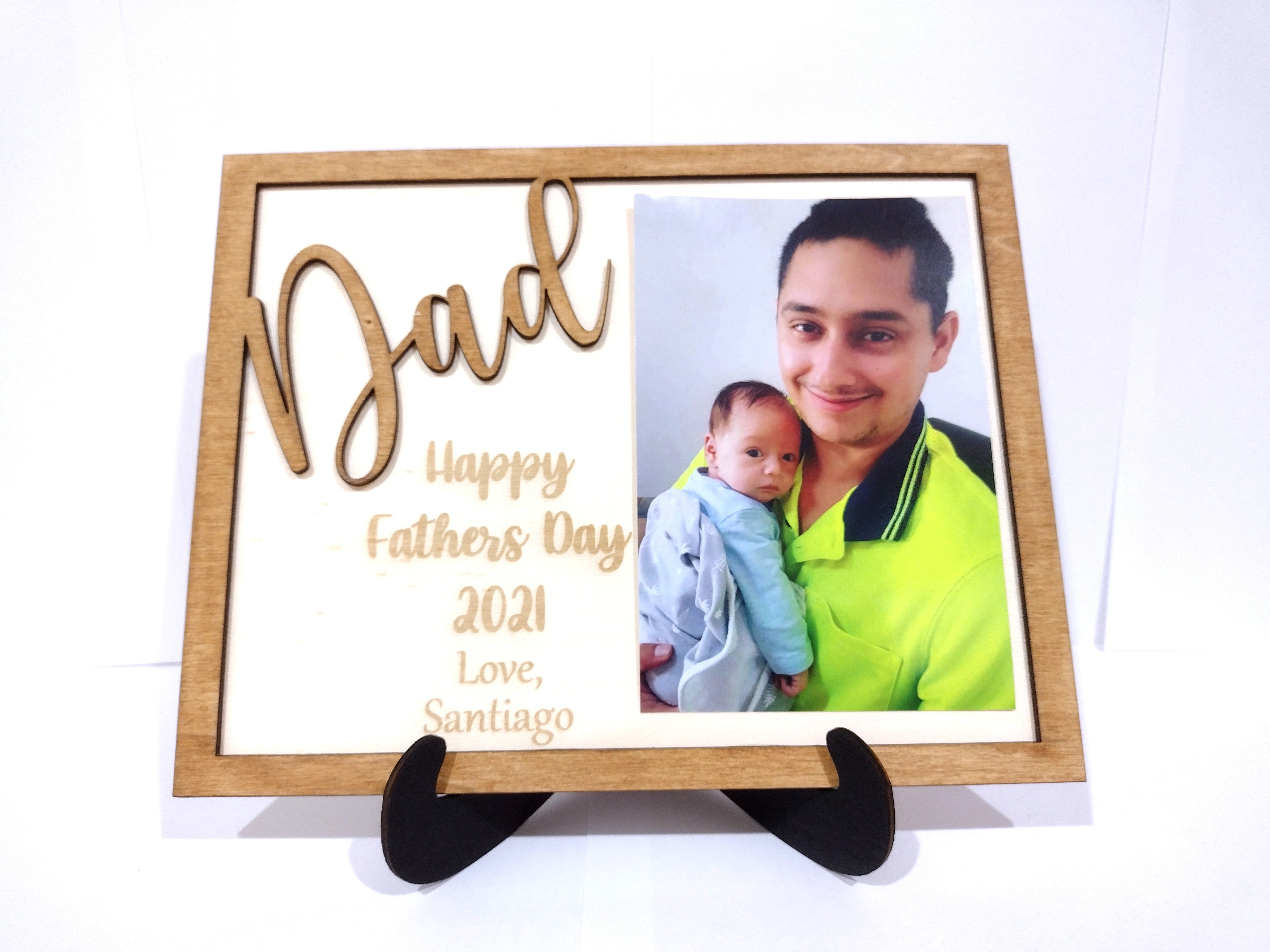 Personalised Fathers Day Photo Frame with Stand