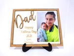 Load image into Gallery viewer, Personalised Fathers Day Photo Frame with Stand
