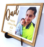 Load image into Gallery viewer, Personalised Fathers Day Photo Frame with Stand
