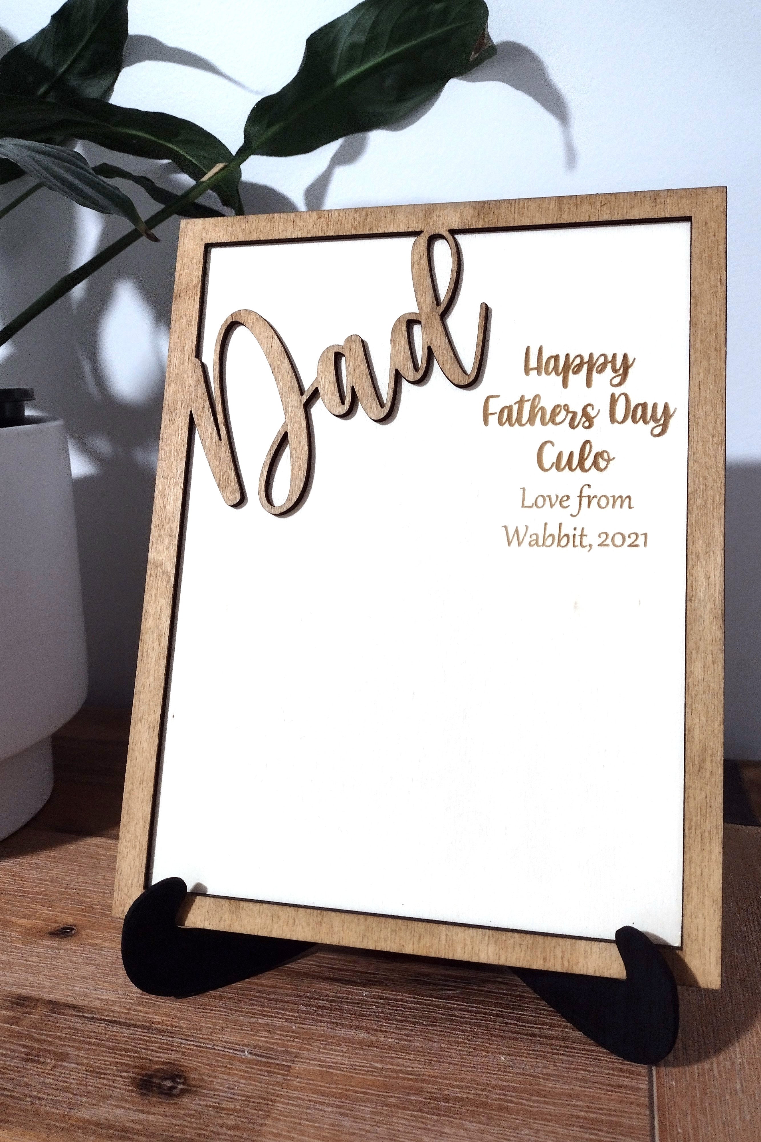 Personalised Fathers Day Photo Frame with Stand