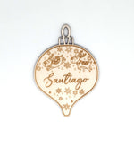 Load image into Gallery viewer, Bauble + Name + Reindeer Ornament
