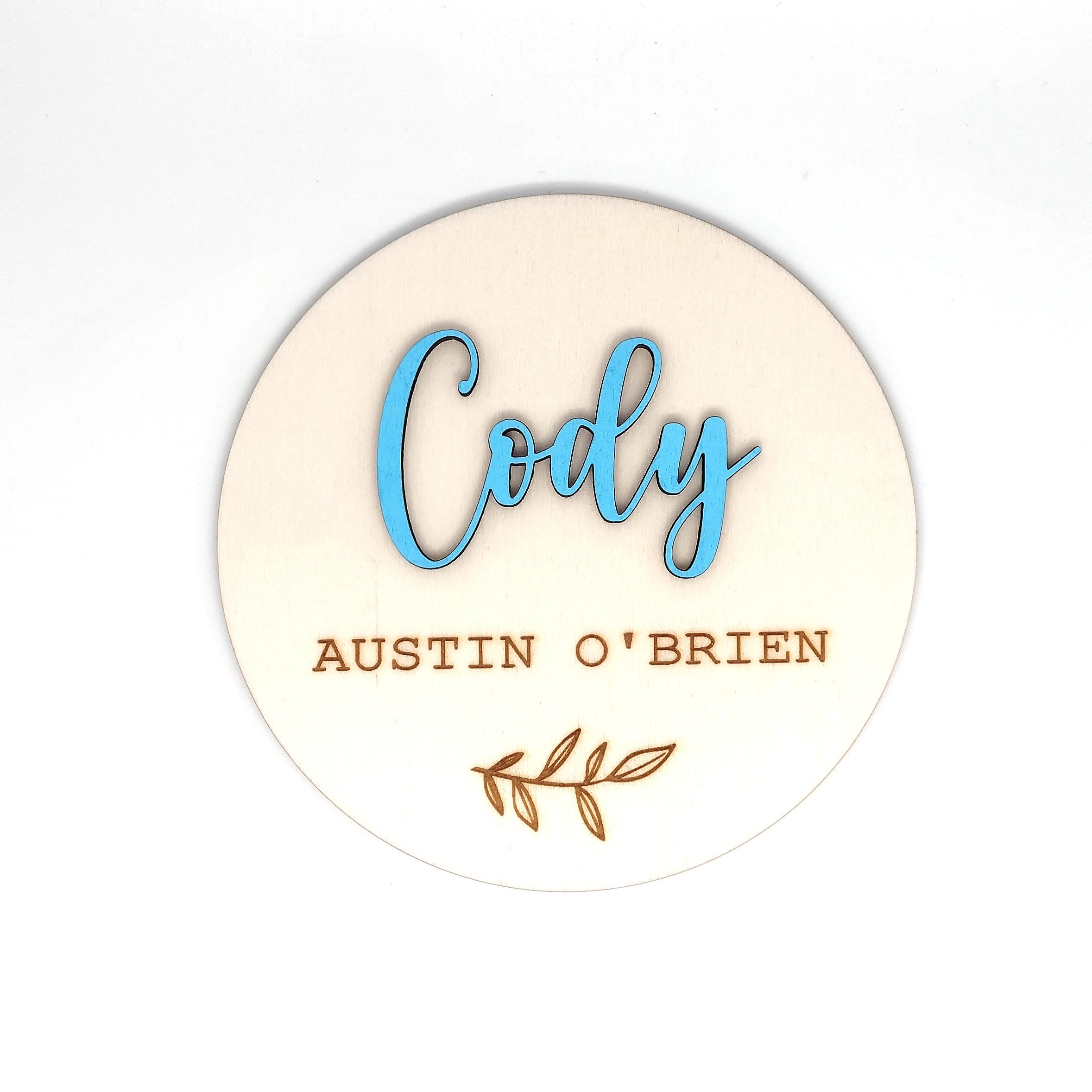 3D Name + Second Name + Surname + Wreath