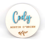 Load image into Gallery viewer, 3D Name + Second Name + Surname + Wreath
