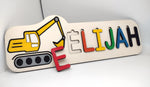 Load image into Gallery viewer, Excavator - Digger Name Puzzle
