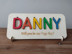 Load image into Gallery viewer, Will you be our Page Boy? - Name Puzzle
