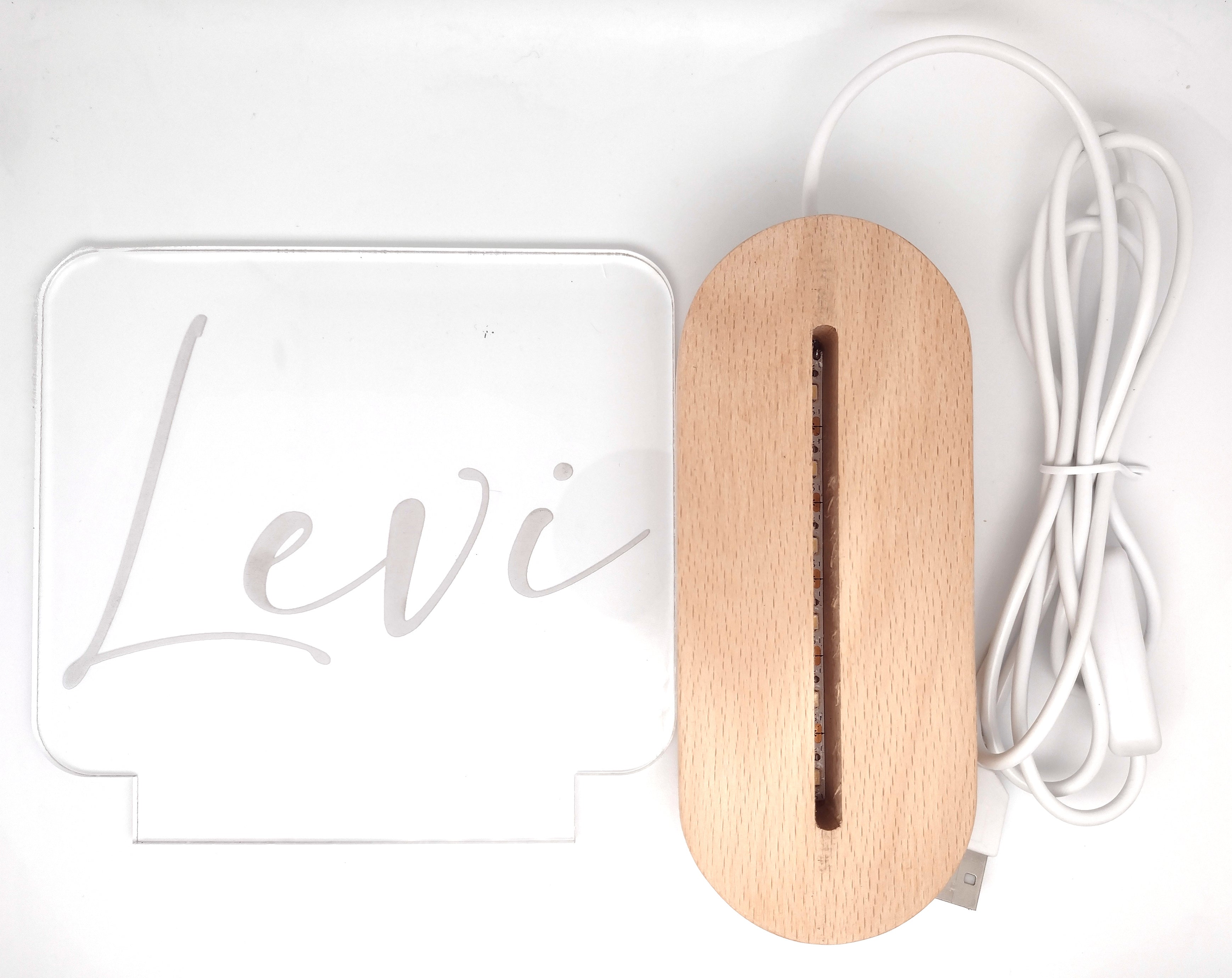 Personalised Acrylic Lamps - Name Only